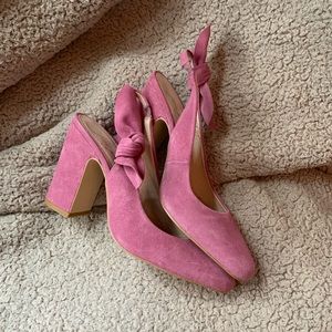 Free People Dazzle Suede Bow Heel - SIZE 38